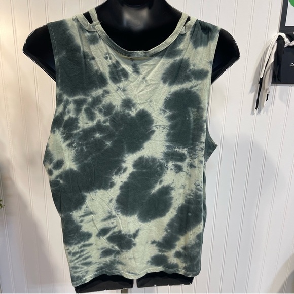 AC/DC Dark Green Tie-Dye Women's Tank Top 2X - Picture 5 of 6